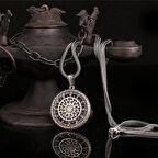 925 AYAR GÜMÜŞ GÜNEŞ TANRISI MODEL KOLYE
