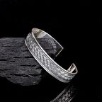 925 AYAR GÜMÜŞ ERKEK KELEPÇE BİLEKLİK HASIR MODELİ