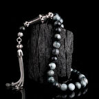 925 Ayar Gümüş Zirkon Set Püsküllü Kaplangözü Taşlı Tesbih