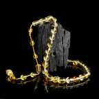 Şeffaf Renk Sistemli Orjinal Damla Kehribar Tesbih