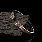 925 Ayar Gümüş Çift Yumruk Model Erkek Bileklik