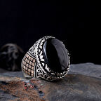 925 Ayar Gümüş Desen Motifli Erkek Model Yüzük