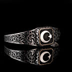 925 Ayar Gümüş Ayyıldız Model Otantik Motif Erkek Bileklik