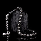 925 Ayar Gümüş Mineli Püsküllü 12 Yarma Erzurum Oltu Taşı Tesbih