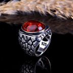 KEHRİBAR TAŞLI PETEK MODEL 925 AYAR GÜMÜŞ YÜZÜK