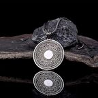 AYETEL KÜRSİ YAZILI MADALYON MODEL 925 AYAR GÜMÜŞ KOLYE