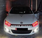 L Tipi Angel Kırmızı 100mm Cotton Angel 2 Adet , far içi halka , pamuk angel , Universal