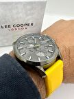 LEE COOPER ANTRASİT KASA SARI SLİKON KAYIŞLI İERKEK KOL SAATİ