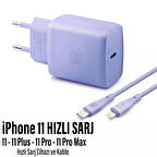  iPhone 11 Uyumlu Şarj Aleti HIZLI PD Şarj Cihazı Apple iPhone 11 Pro 11 Plus 11 Pro Max 25W HIZLI