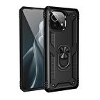Gpack Xiaomi Mi 11 Lite Kılıf Vega Tank Standlı Yüzüklü MıknatıslıNano Glass