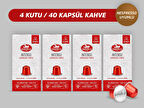 Saquella Intenso Kapsül Kahve 40 Adet 4'lü Set