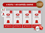 Saquella Intenso Kapsül Kahve 40 Adet 4'lü Set