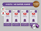 Saquella Velluto Kapsül Kahve 40 Adet 4'lü Set