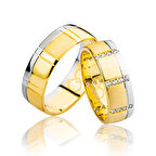 Taşlı Altın Alyans 1202-3