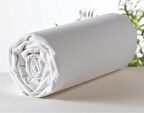 Makiteks %100 Pamuklu Kırık Beyaz 120x200+50x70 Tek Kişilik Lastikli Çarşaf Seti