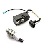 Motorlu Testere 4500-5200 Ateşleme Bobini ve Buji SET (çin Modeller)