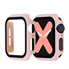 Smcase Apple Watch 4 44 mm Uyumlu Tam Kapatan Cam Tam Kapatan Gard Ekran Koruyucu