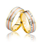 Rose Şeritli Altın Alyans 1203-4