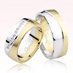 Sarı Beyaz Altın Alyans 1204-1