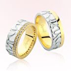 İki Renk Altın Alyans 1204