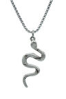 Yılan Örme Zincir Kolye - Gümüş Kaplama - Erkek Kadın Kolye - No:1458