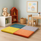 Homedius Happy Play Katlanır Yer Minderi Oyun Minderi Oyun Halısı - 120x120 cm