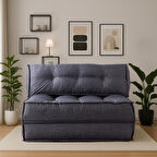 Homedius Mocca Keten Çift Kişilik Katlanır Yatak Katlanır Koltuk