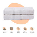 Homedius Banyo Kareli Ayak Desenli Pamuk Ayak Havlusu 50x70cm Beyaz 2’li