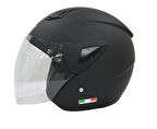 Kask Sw-733 Mat Siyah Şeffaf Camlı