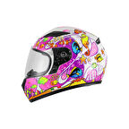KASK SWAY  ÇOCUK SW 815K OCEAN White Pink Full Face