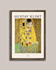 Gustav Klimt - Öpücük Ahşap Çerçeveli Poster