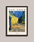 Van Gogh - Kafe Terasta Gece Ahşap Çerçeveli Poster