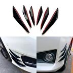 Üniversal Esnek Spor Tampon Bıçağı Piano Black Sağ Sol 6 Adet