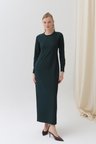 Kadın Basic Uzun Kollu Triko Maxi Elbise-12591ELB