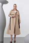 Kadın Leopar Garnili Trench 32113TRC