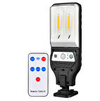 Hareket Sensörlü Solar Güneş Enerjili SARI Cob Led Aydınlatma 3 Modlu Uzaktan Kumandalı 20 CM