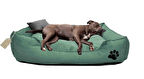 Büyük Irk Köpek Yatağı Ultrasoft Yıkanabilir Yüksek Kaliteli Kumaş Pati İşlemeli - 70 x 90 cm