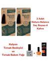 NATURA BALANCE SAÇ BOYASI 4 KAHVE 2 ADET + KALYON TIRNAK BESLEYİCİ VE BAKIM YAĞI