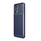 Smcase Realme 7 Pro Kılıf Negro Karbon Dokulu Silikon  Nano Ekran Koruyucu