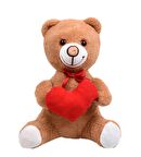 Sevdiklerinize Özel Kalp Tutan, Şirin Peluş Ayıcık - 30 cm 