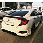 Honda Civic Fc5 2016-2021 Turbo Body Kit Arka Ek + Egzoz Seti
