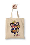 Weaboo Love Live! School Idol Project Beyaz Bez Çanta Uzun Saplı Alışveriş Çantası Plaj Çantası