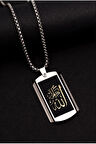 Allah Yazılı Çelik Erkek Kolye Zincir