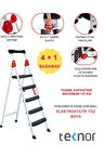  Extreme Plastik 4+1 Basamaklı Metal Merdiven