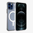 Smcase iPhone 12 Pro Kılıf Coss Wireless Destekli Hibrit Silikon  Wireless Şarj Aleti