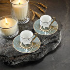 Cooker CKR2795 Porselen Kahve Fincan Seti Gri