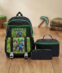 İLKOKUL 3 LÜ SET KAREKTER DESENLİ LAPTOP BÖLMELİ KALEMLİK,BESLENME ÇANTALI  ERKEK ÇOCUK OKUL SIRT ÇANTASI