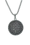 Vegvisir Viking Pusulası Örme Zincir Kolye - Gümüş Kaplama - Erkek Kadın Kolye - No:1523