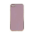 Gpack Apple iPhone 7 Plus Kılıf Bark Parlak Silikon Renkli Kenarları Rose