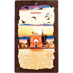 Fas (Morocco) Temalı Ahşap Fresco Tablo